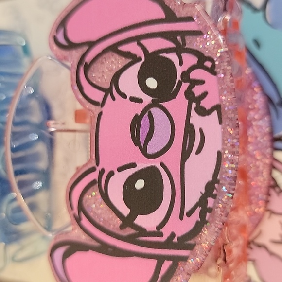 NWT! Lilo and Stitch Angel glitter Claw Hair clips 2 Piece set Ohana - Picture 4 of 6